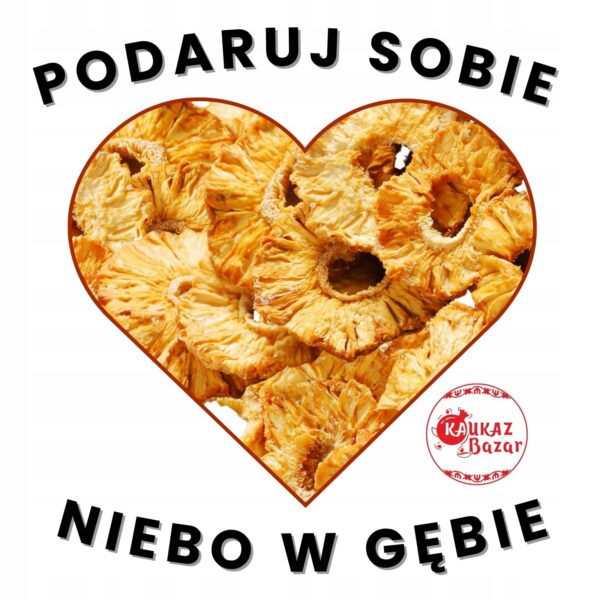 Ananas Suszony Krążki Bez Siarki 1000 g