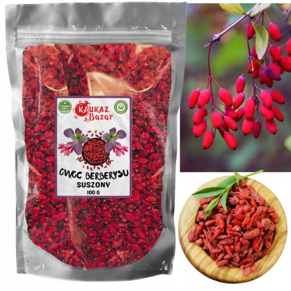 Berberys Suszony Naturalny 100 g Berberys Suszony Naturalny 100 g