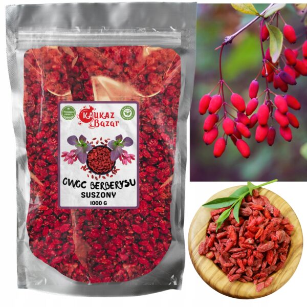 Berberys Suszony Naturalny 1000 g Berberys Suszony Naturalny 1000 g