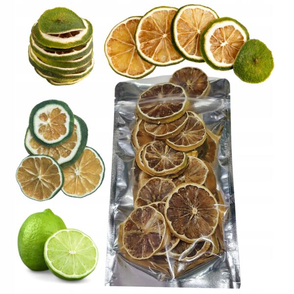 Limonka Suszona plastry bez cukru 500 g