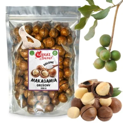 Orzechy Makadamia Prażone Solone W Łupinie Z Kluczykiem 250 g