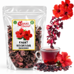 Hibiskus suszony karkade z Nigerii – Kaukaz Bazar Opakowanie suszonych kwiatów hibiskusa karkade z Nigerii – Kaukaz Bazar