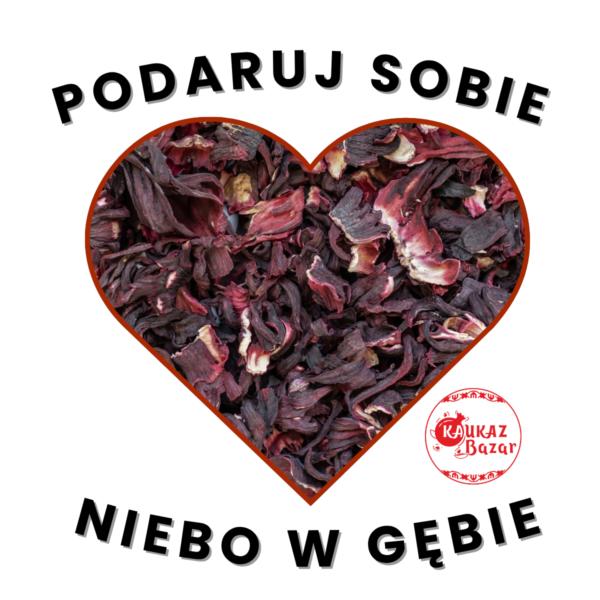 Suszone kwiaty hibiskusa karkade – napar Kaukaz Bazar Suszone kwiaty hibiskusa karkade i czerwony napar – Kaukaz Bazar